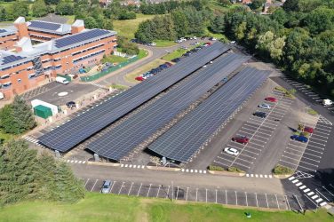 Pioneering solar car port launched at council HQ