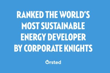 Ørsted ranked the most sustainable energy developer