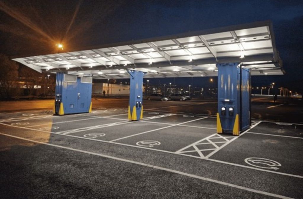 NHS Scotland welcomes its first solar car park and EV charging hub