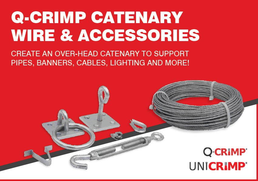 Essential Catenary wire accessories from Unicrimp