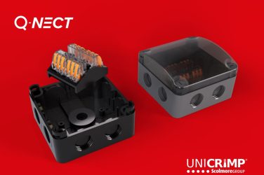 Q-Nect IP junction boxes with semi-transparent lids from Unicrimp