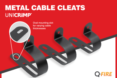 New metal cable cleats available from Unicrimp