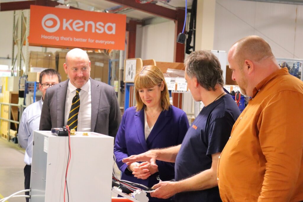 Chancellor visits Kensa, championing green growth