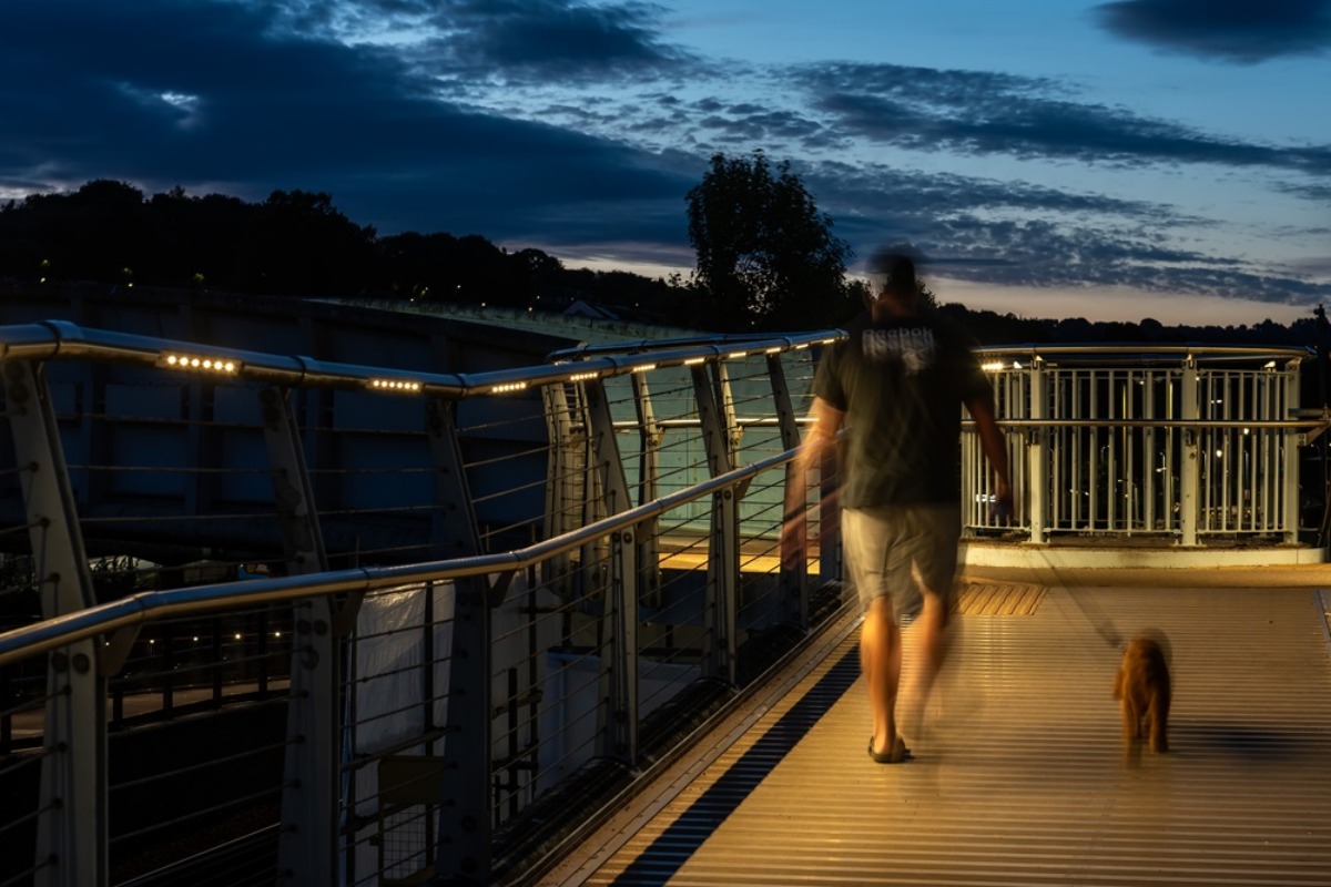 Acrospire lights up Newbridge footbridge