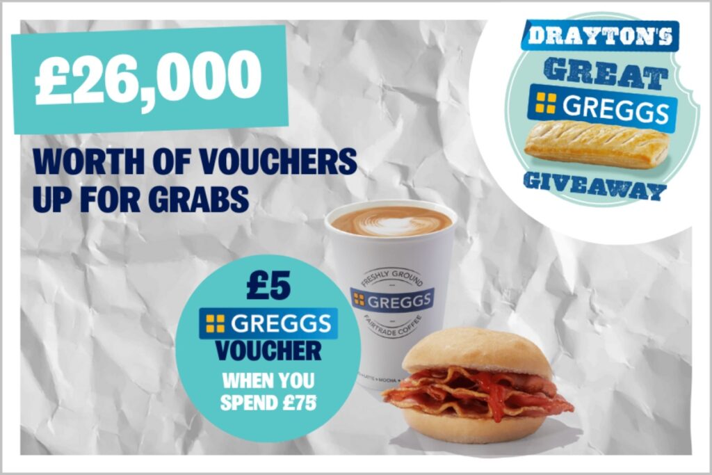 Drayton offers a 'Great Greggs Giveaway'
