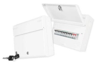Lockable enclosure covers for Elucian consumer units