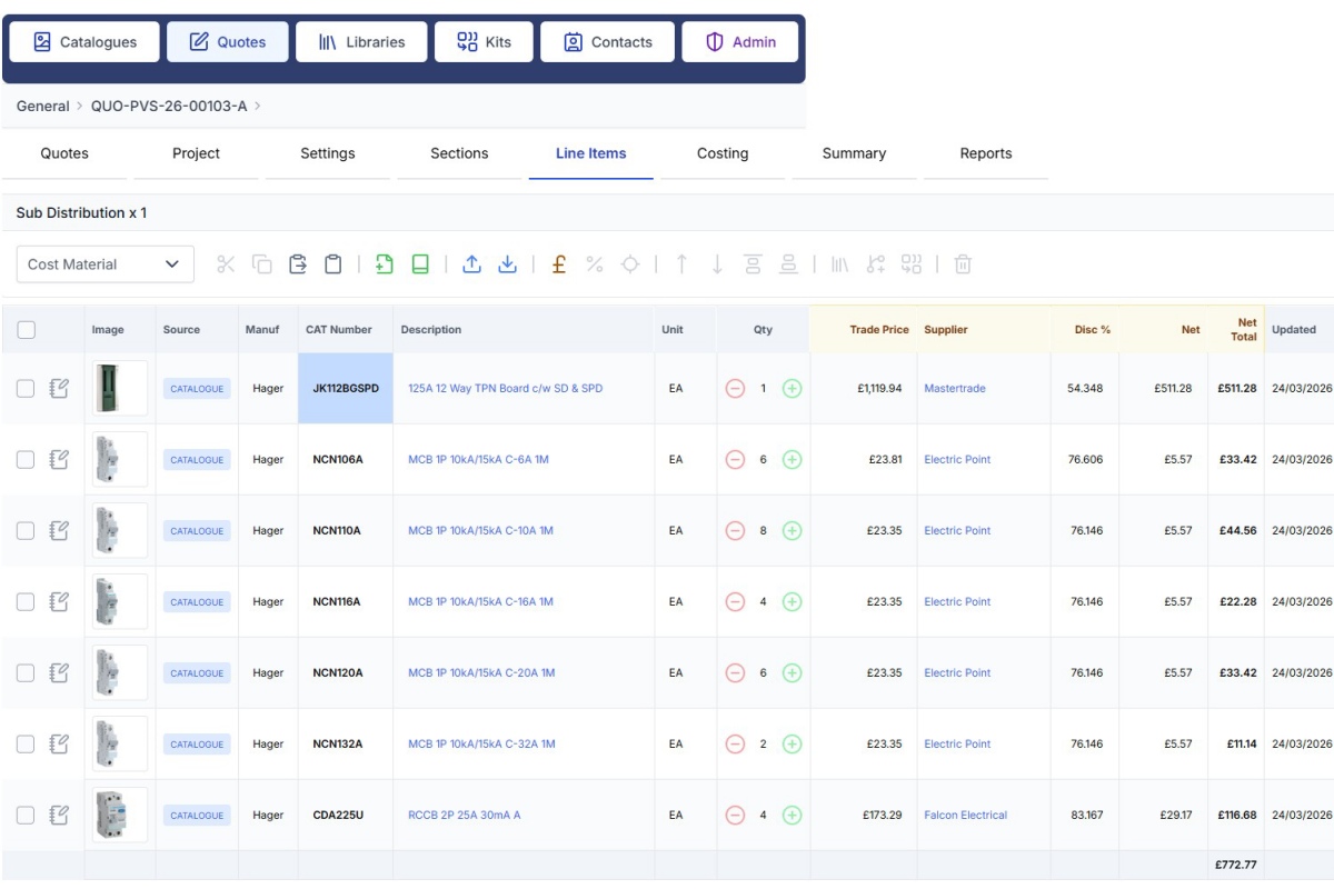 Estimating software electricians can share without limits