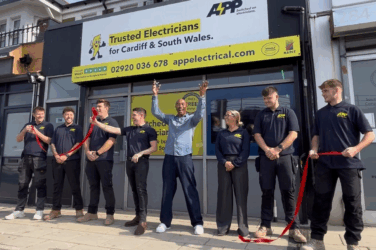APP takes the leap! Colin Jackson opens new APP Electrical office on North Road, Cardiff