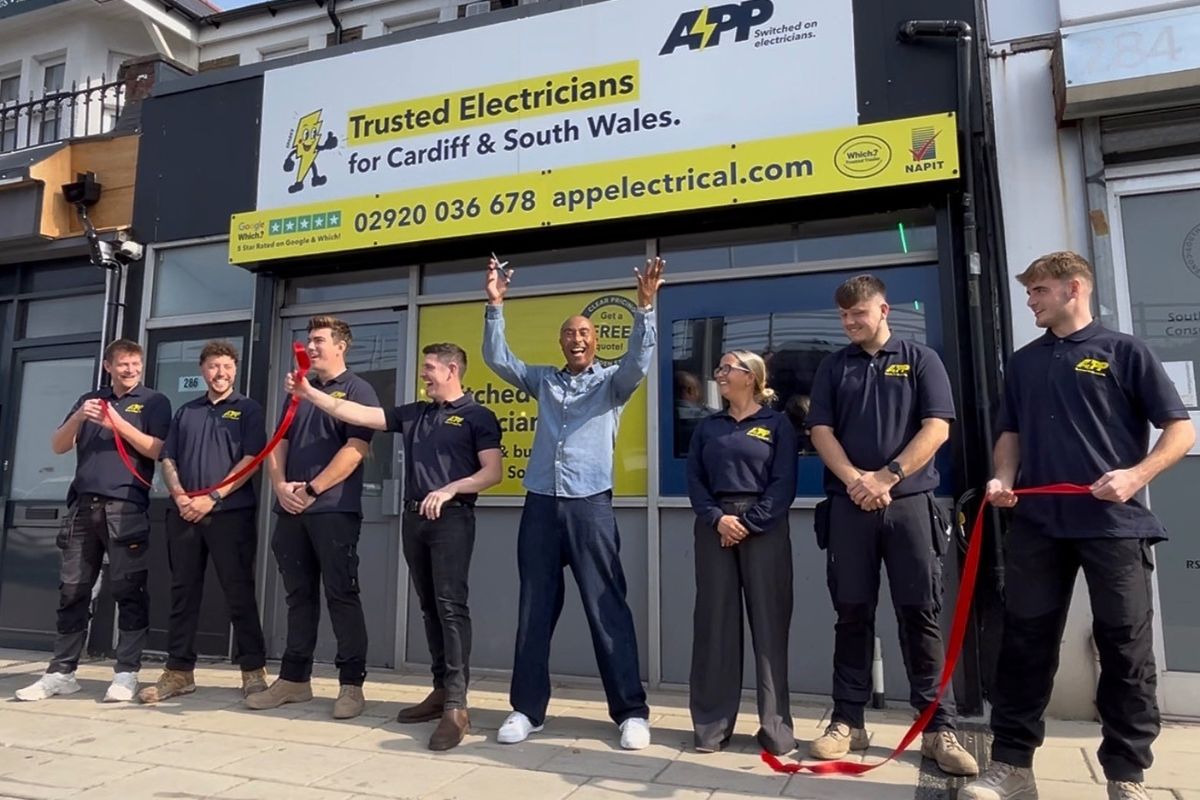 APP takes the leap! Colin Jackson opens new APP Electrical office on North Road, Cardiff