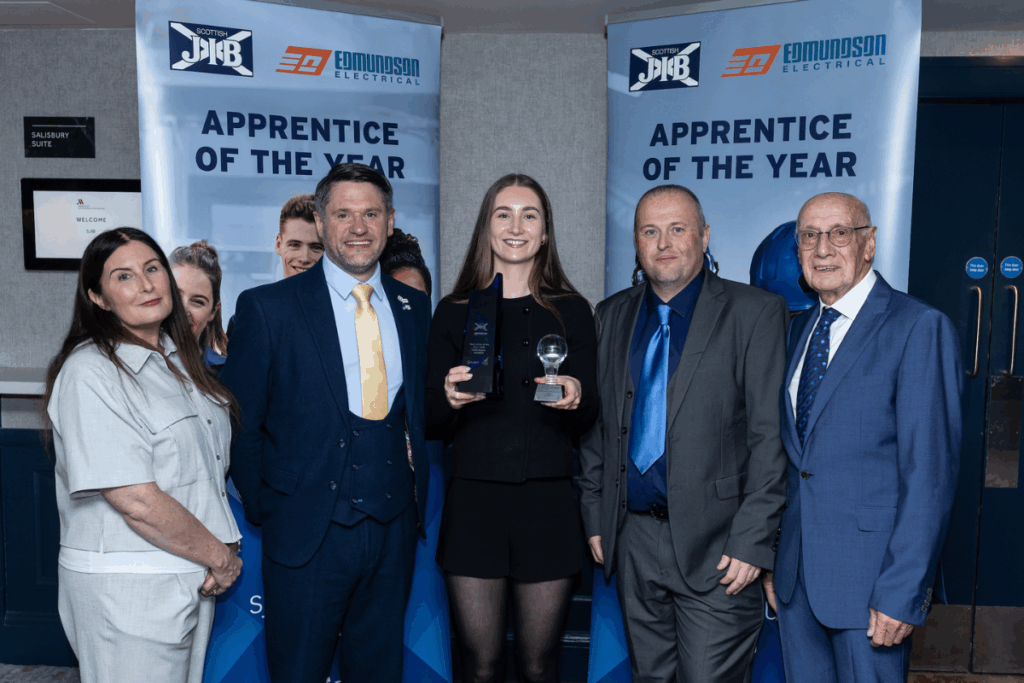 Inverness electrician Katie Munro crowned SJIB Apprentice of the Year 2026 as annual awards celebrate Scotland’s brightest electrical talent